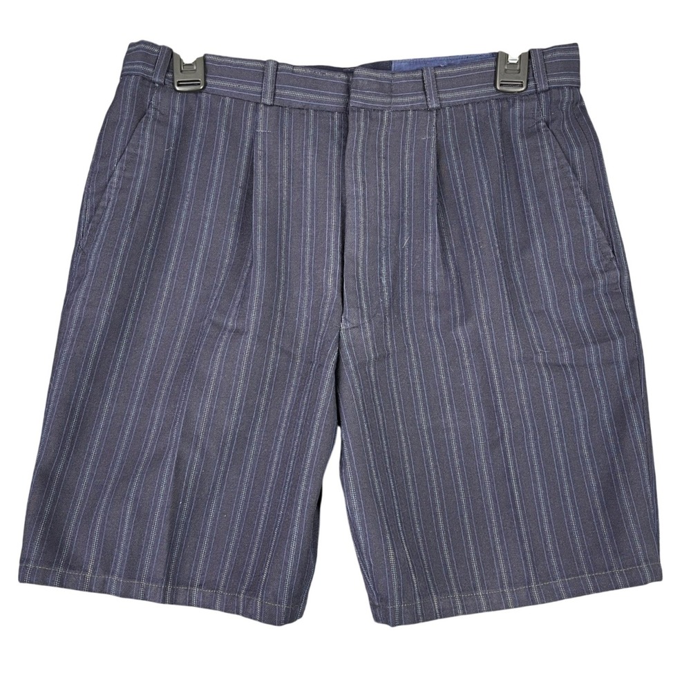 Kwun Kee Tailor Pinstripe Shorts Men 30 Pleated Custom Bespoke Smart Casual Wear
